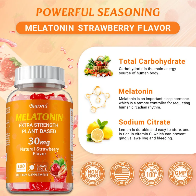 Melatonin Sleep Gummy - 멜라토닌 30mg - 마음을 진정시키고, 스트레스를