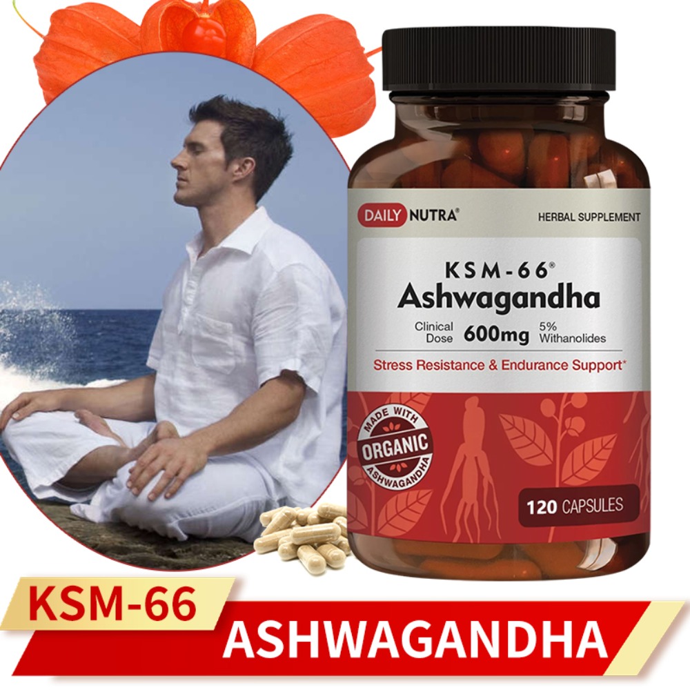 Ashwagandha Extract Root - KSM-66 아슈와간다 600mg 유기농 뿌리 추출물