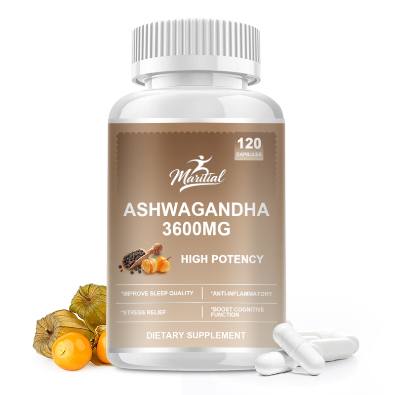 Ashwagandha Extract Root - 순수 유기농 아슈와간다 뿌리 추출물 캡슐