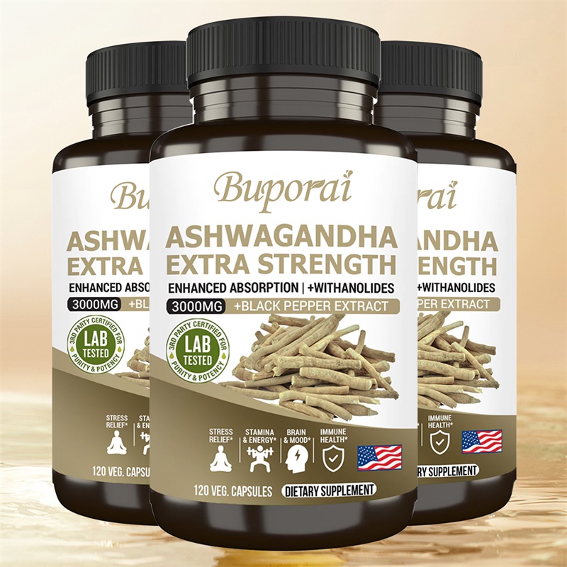 Ashwagandha Extract Root - 아슈와간다 뿌리 추출물 캡슐 (흑후추 함유)