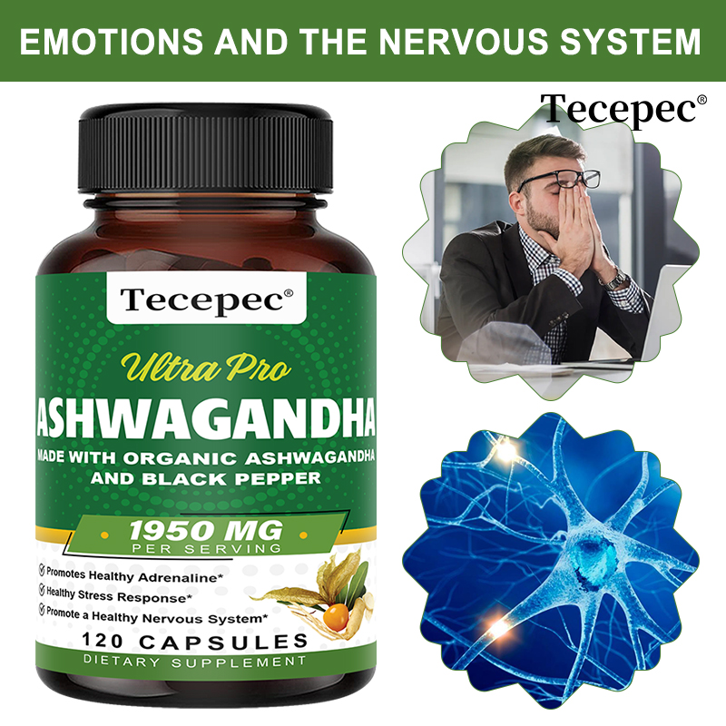 유기농 아슈와간다 뿌리 추출물 캡슐 1950mg, 적응 - Ashwagandha Extract Root 리뷰 및 가격