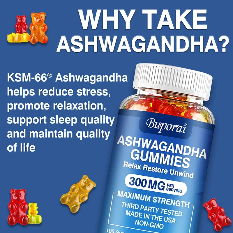 아슈와간다 구미 - 스트레스 완화, 불면증 개선, 뇌  - Ashwagandha Extract Root 리뷰 및 가격